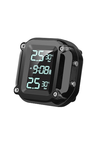 Weichuang01 Lastik Basıncı İzleme Sistemi 2 Harici Sensörlü Motosiklet İçin Usb Şarj Tpms Weichuang01 Lcd Ekran İki Tekerlekli Motosiklet Tpms