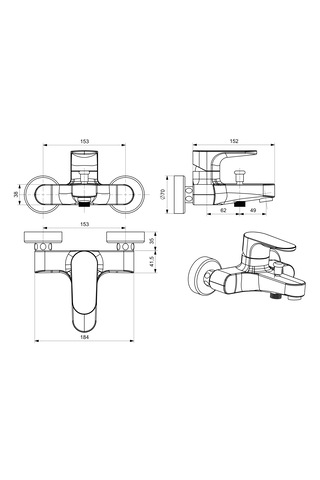 Flowerr Banyo Bataryası Krom