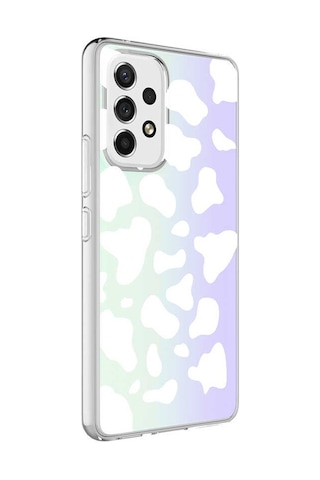 Galaxy A13 4G Kılıf Zore M-Blue Desenli Kılıf