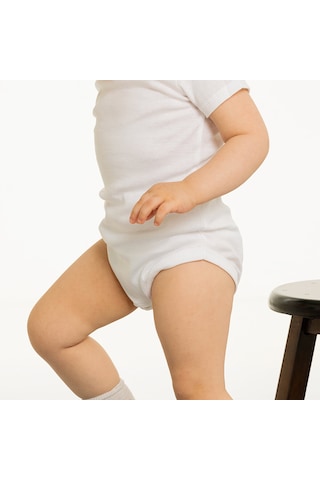 HelloBaby 5'li Body Kısa Kol Unisex 23GHLBUBDY050 Beyaz