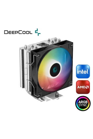 Deepcool Ag400 V5 Argb Black İşlemci Soğutucu, Amd Ve Intel Uyumlu, 120mm Kule Tipi Hava Soğutma, 12 Cm Hava Soğutucu, Tdp 220w, Siyah Siyah - Argb