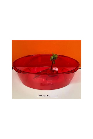 Kaplumbağa Bahçesi Oval 33x24x9h Kırmızı