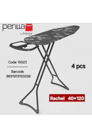 Perilla Rachel Ütü Masası 15023 Buhar Geçirgen Sac Tabla & Isıya Dayanıklı Kumaş Çok Renkli