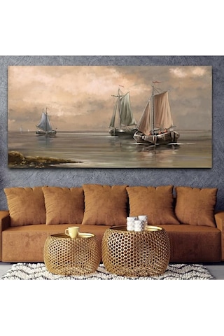 Homearths Yağlı Boya Görünümlü Manzara Kanvas Tablo 60 X 120 Cm