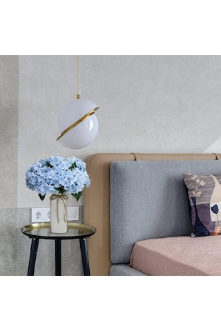 Yapay Çiçek Ortanca Çiçeği Demeti 43 cm Mavi Açık