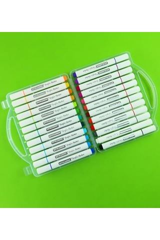 24 Renk Akrilik Marker Kalem Seti 124-Pembe