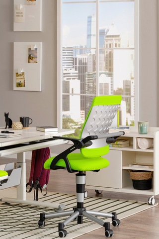 Creo Mobili Yükseklik Ayarlı Vega Plus Çalışma Sandalyesi, Ofis Ve Bilgisayar Koltuğu Yeşil/yeşil Gri