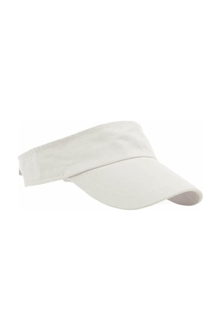 Şapkadan Unisex Uv Koruyucu Vizör Kasket Siperlik Tenis Şapka Beyaz