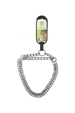 Nunbell İki Sıra Zincir Köpek Boyun Tasması 2 MM Gri