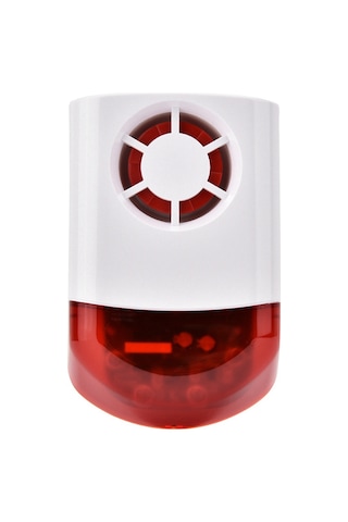 Geeroyoo Ev Alarm Sistemiyle Uyumlu Kablosuz 120db Sesli Işıkli Alarm, Dahili Pil Ve 433mhz Rf, Ev/ofis/gömlek Depoları İçin