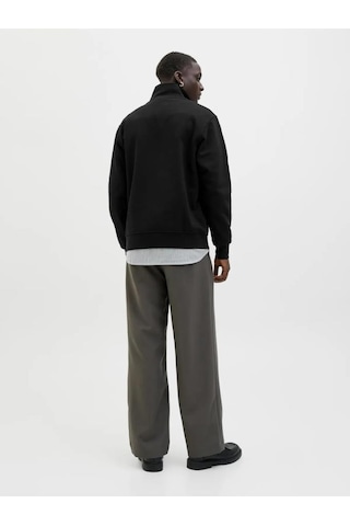 Jack & Jones 12278793 Jjesoho Sweat Qat Zıp Moonbeam Erkek Sweatshirt Bej