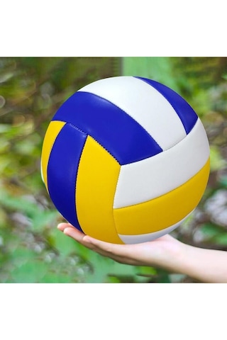 Muba Dikişli Voleybol Topu Yumuşak Deri Antrenman Ve Salon Uyumlu, Tek Ebat, Mbdktp, Karışık Çok Renkli