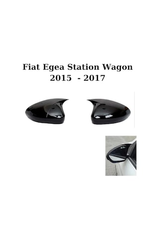 Fiat Egea Sw Station Wagon 2015 2016 2017 Uyumlu Araca Özel Yarasa Batman Piano Black Ayna Kapağı Takımı