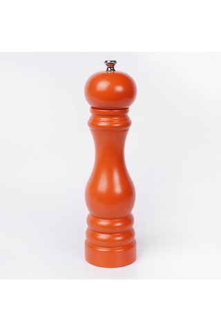 Kiremit Ahşap Tuz Ve Karabiber El Değirmeni Öğütücü Grinder 22 Cm Kiremit