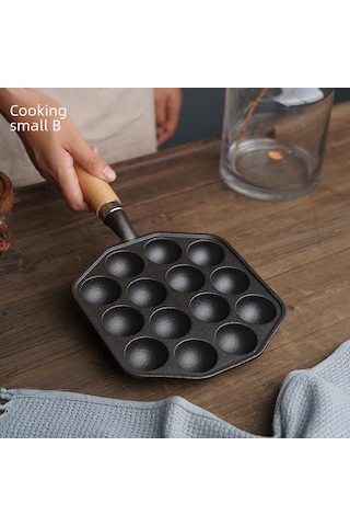 Mufunye 14 Lü Demir Döküm Ev Kullanıma Uygun Yumurta Köfte Midye Balık Topu Kalıbı, Kaynamaz, Çeşitli Yemekler İçin Dayanıklı Ve Temizlenmesi Kolay Diğer