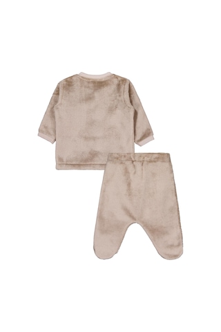 Civil Baby Ayıcık Nakışlı 1-9 Ay Pijama Takımı - Kahverengi Soft Kahverengi