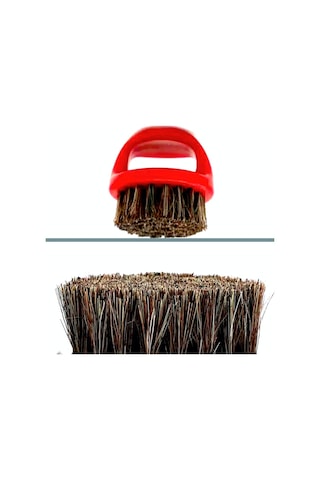 Omeniv Vintage Retro Stil Sakal Bıyık Fırçası Naturel Kıl Kırmızı