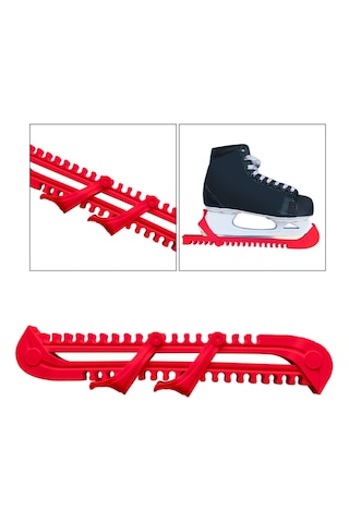 Dolıty Üniversal Paten Bıçak Koruyucu Buz Koruması Kırmızı Kırmızı