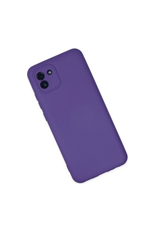 Samsung Samsung Uyumlu Galaxy A03 Kılıf Nano İçi Kadife Silikon - Mor