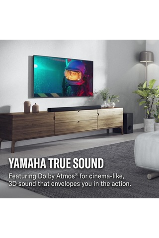 Dolby Atmos, Kablosuz Subwoofer Ve Alexa Dahili Gerçek X Bar 50a Ses Çubuğu - Siyah