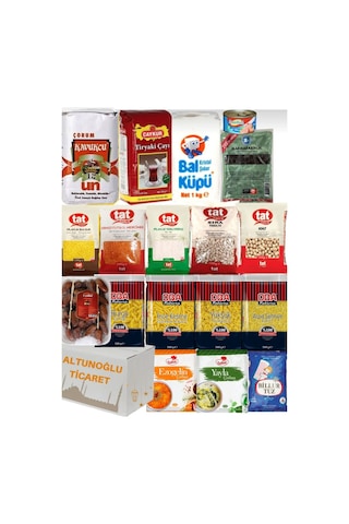 Ramazan Paketi Kumanya Yardım Gıda Erzak Kolisi 18 Parça Ürün Ekonomik Paket
