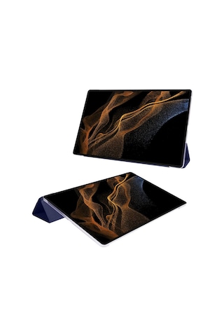 Galaxy Tab S8 Ultra Sm-x900 Uyumlu Zore Smart Cover Standlı 1-1 Kılıf-kırmızı Tablet Kılıfı
