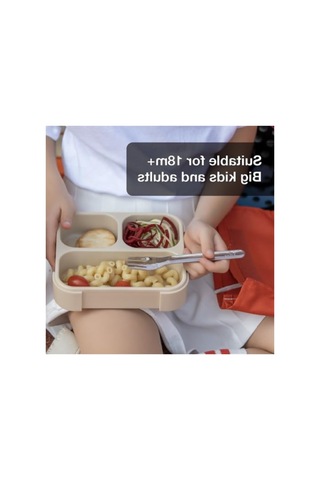 Çatal Ve Kaşıklı Bento Beslenme Kutusu Seti - Caramel