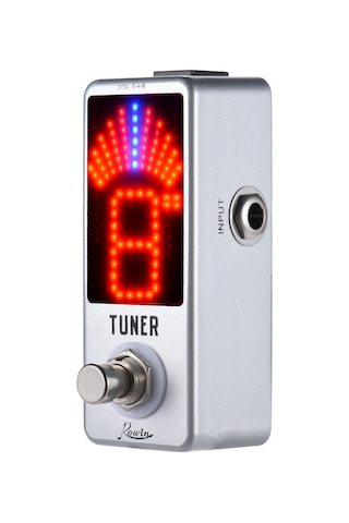 Geeksen Mini Kromatik Tuner Pedal Etkisi Led Ekranlı Gitar Bas İçin Gerçek Bypass