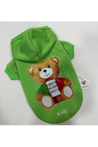 Neon Teddy Kapşonlu Kedi Köpek Sweat