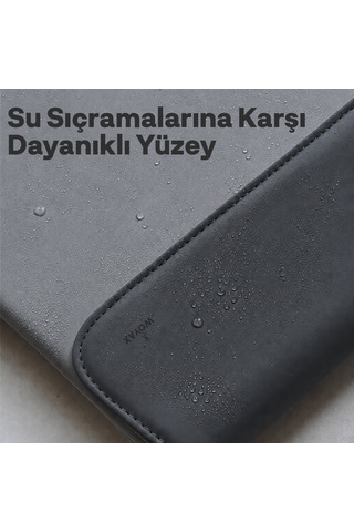 Woyax Cleanfit 13-14 İnç Gri Laptop Çantası Su Geçirmez Apple Macbook Uyumlu Kılıfı Apple iPad Tablet El Çantası