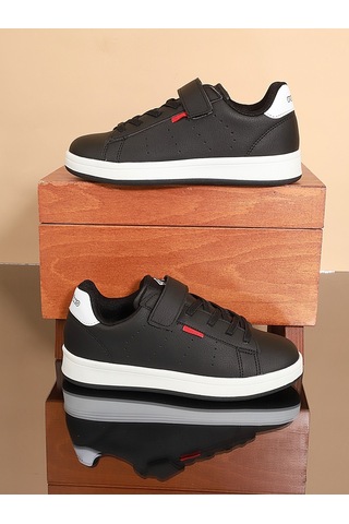 Kidessa 1709 Anatomik Tabanlı Unisex Çocuk Sneakers Gün Siyah Beyaz