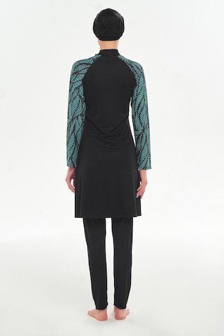 Adasea Reglan Kol Likralı Tam Kapalı Tesettür Mayo 3120 Siyah Siyah02 Siyah