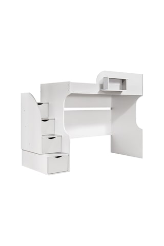 Ranza, Litera Ranza Dolap Çalışma Masası Beyaz + 1 Adet Comfort Yatak 90 x 190 Cm
