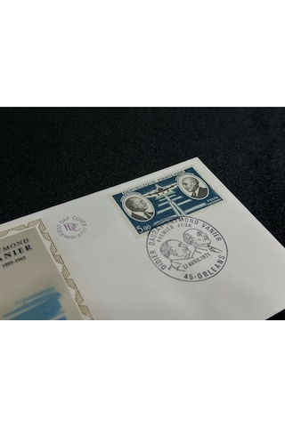 1971 Fransa Fdc İlk Gün Zarfı Raymond Vernier Premier Uçak Temalı İpek Baskı  Teşhir Ürün