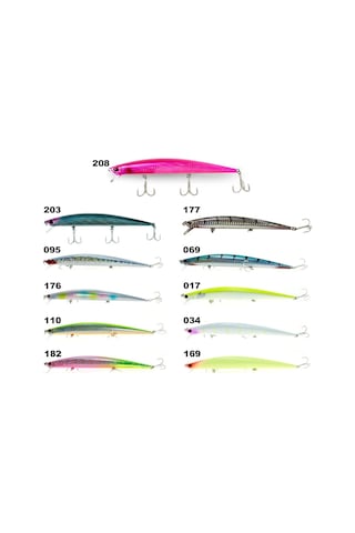 Fujin Flux 175mm 29gr Sinking Maket Balık 176 Rainbow Shine