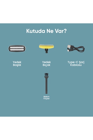 Şarjlı Yedek Başlıklı Sakal Tıraş Makinesi Erkek Kişisel Bakım Mr-150 1.5 Saat