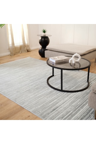 Kaşmir Halı 7/24 Elegante Evore Grey 100x300 CM Salon Mutfak Halısı Yolluk Kilim