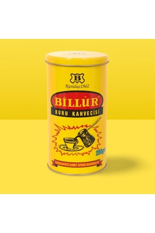 Billur Kahve Metal Silindir Kutu Billur Kahve 250gr. Türk Kahvesi