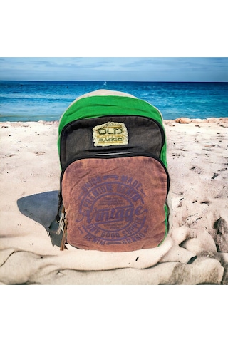 Kaliteli Vintage Disayn Sırt Gezi Çantası New Patchwork 5017 Siyah