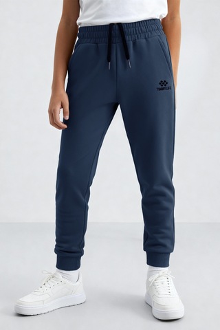 Tommylife İndigo Standart Fit Manşetli İnce Erkek Çocuk Eşofman Alt - 11062 Indigo