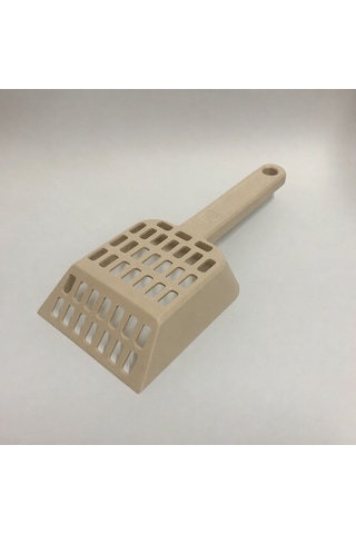 Gees Global 3d Baskı Kedi Kumu Küreği - Geniş Hazneli Eleme Küreği-bej Gbzs