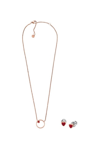 Skagen Skjb1007-791 Kalpli Kadın Kolye Ve Küpe Seti Rose Gold