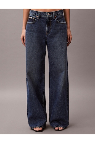 Calvin Klein Kadın Wide Leg Indigo Jean-13492 Indigo