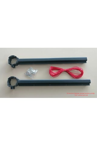 Küpeşte Balkon Çamaşır Kurutma Askılığı 50 mm Boru Tipi Natural ve Antrasit gri Gri