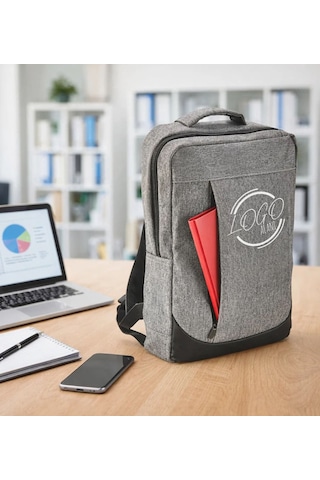 Logonuza Özel Gri Sırt Çantası Ab001 Laptop Ve Notebook Uyumlu Şık Çanta Bitmeyencom36902 Bk Kurumsal