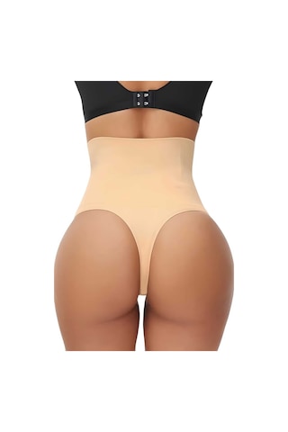 Uniquetrenders Kadın Dikişsiz Yüksek Bel Karın Toparlayıcı String Korse 3'lü Set Ten Rengi