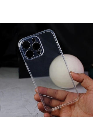 Apple Uyumlu iPhone 15 Pro Max Kılıf Şeffaf Kamera Korumalı Soket 3d