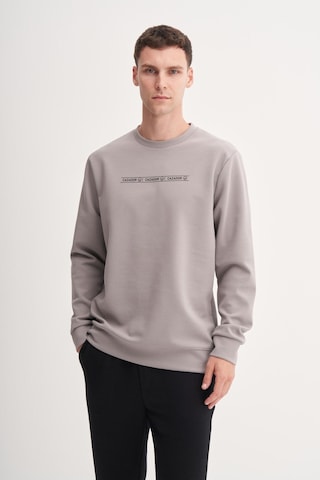 Cazador 53270 Erkek Bisiklet Yaka Sweatshirt Gri