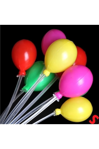 Plastik Minyatür 8'li Demet 17cm Teraryum Obje - Balon