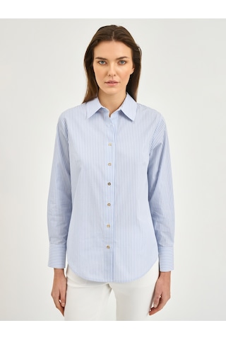 Karaca Kadın Regular Fıt Gömlek-mavi 12.25s.04.022 Mavi